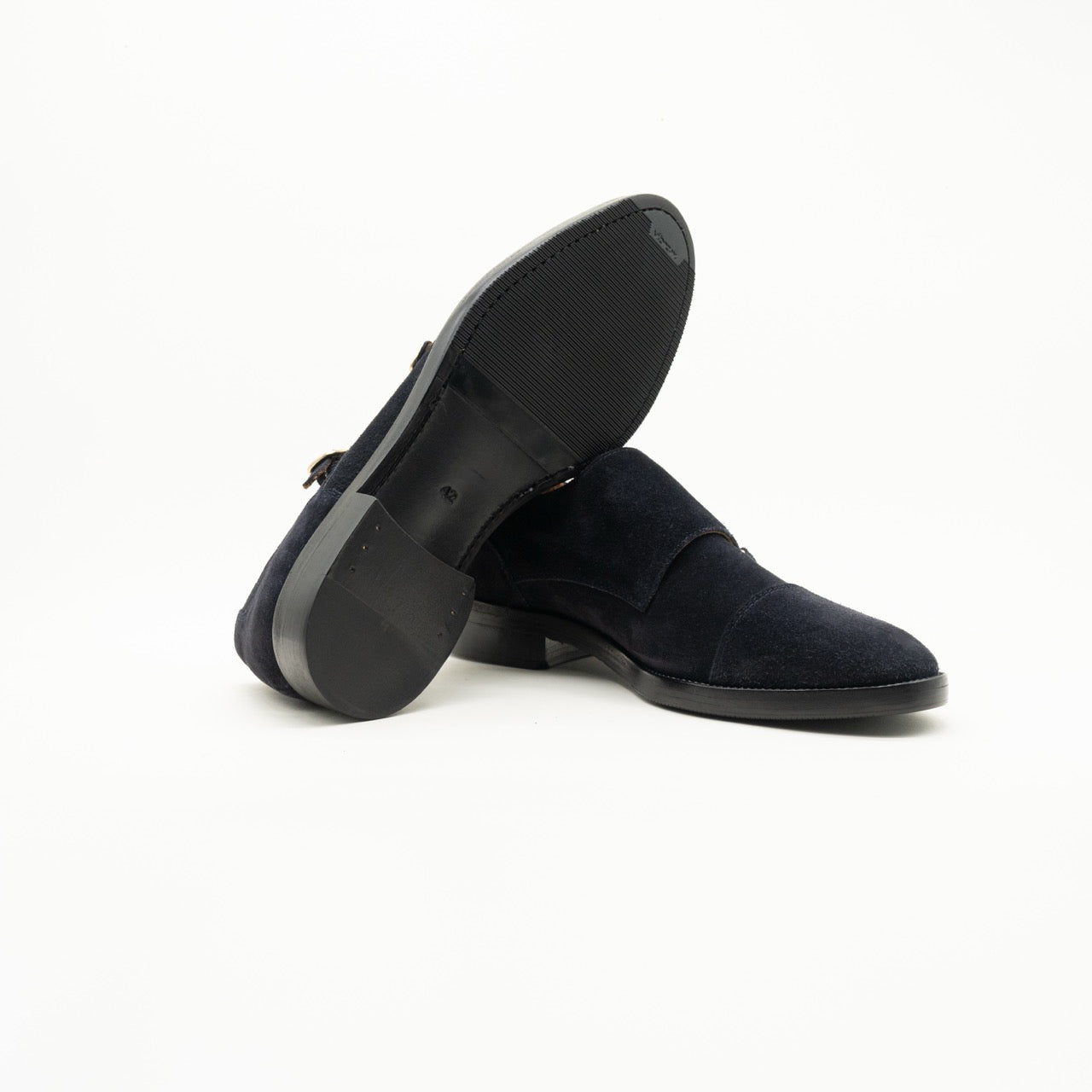 Doppia fibbia in suede