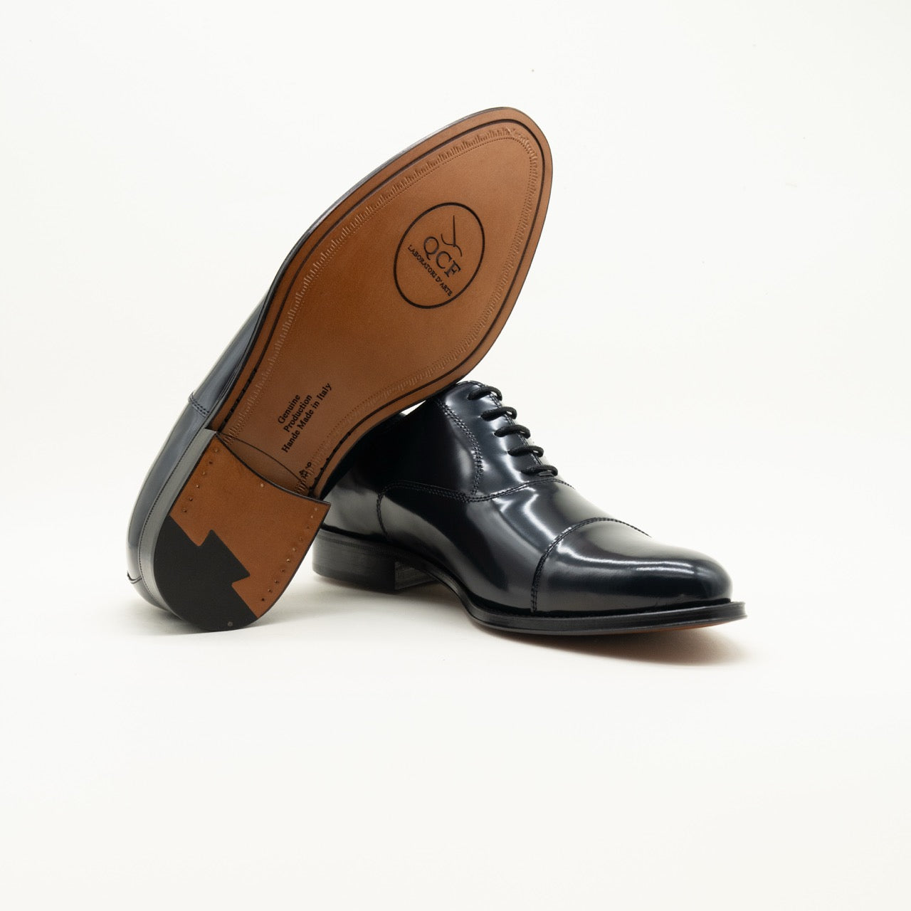 Francesina stringata punta romana abrasivato