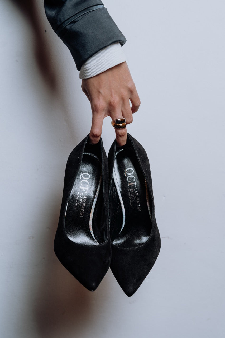 Décolleté Lady Camoscio Nero