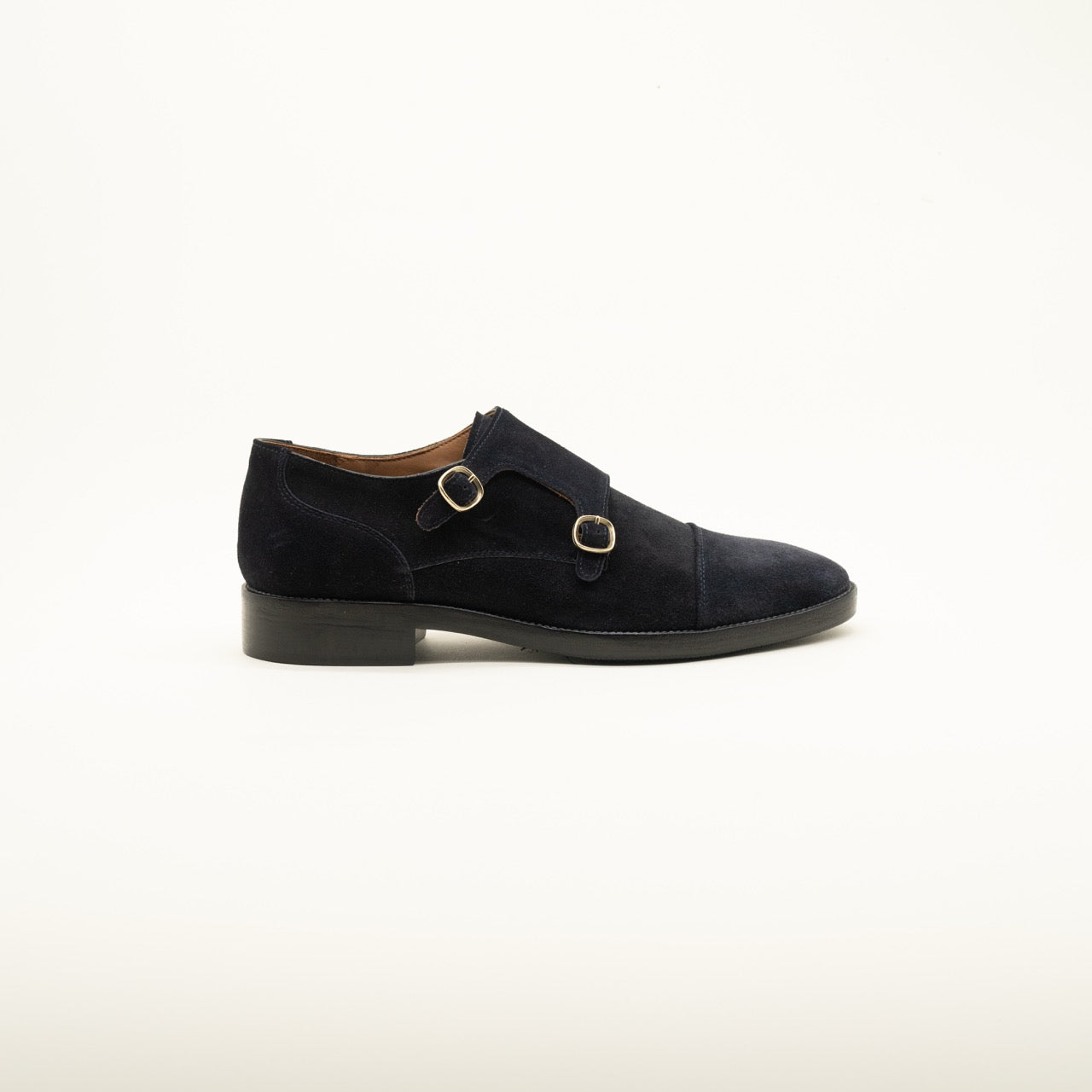 Doppia fibbia in suede