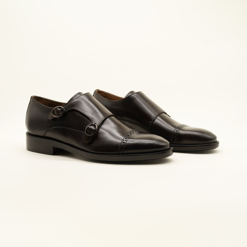 Cambridge black matt leather moccasin