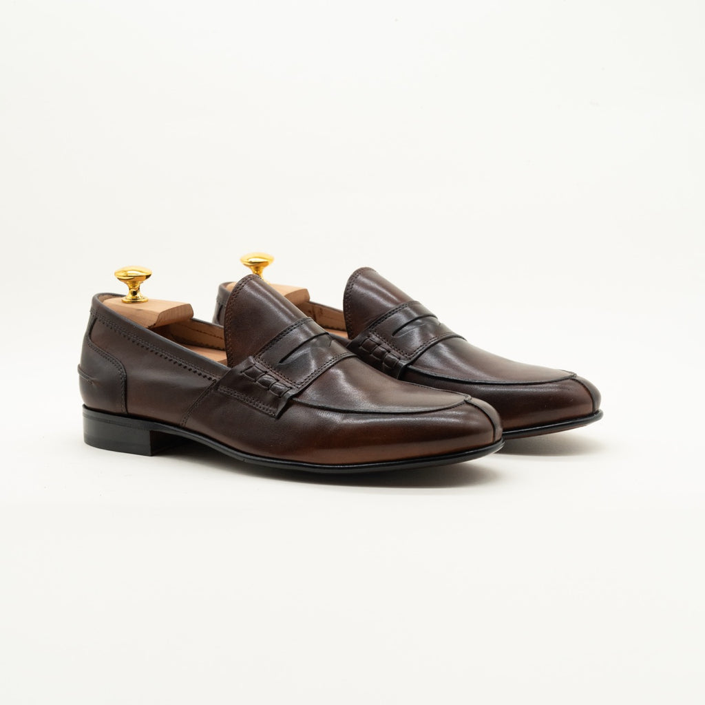 Cambridge black matt leather moccasin