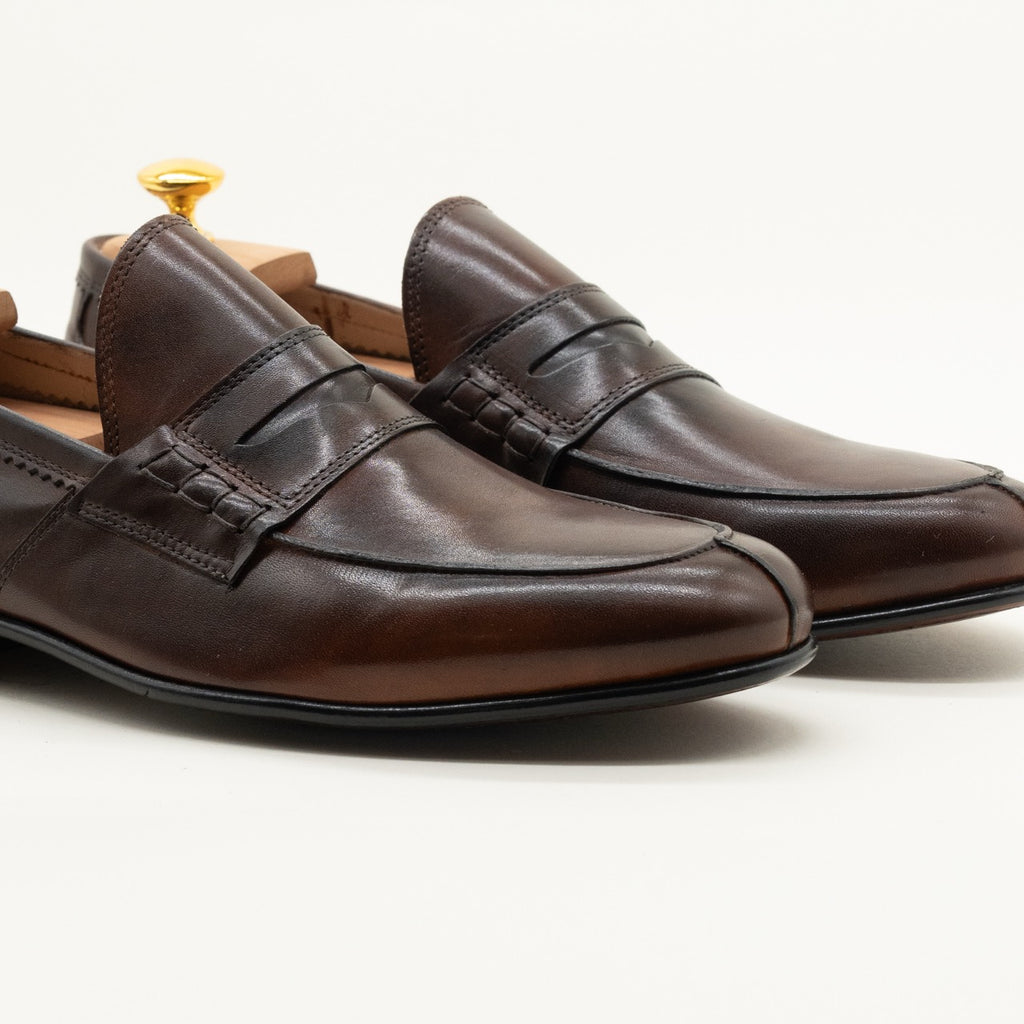 Cambridge black matt leather moccasin
