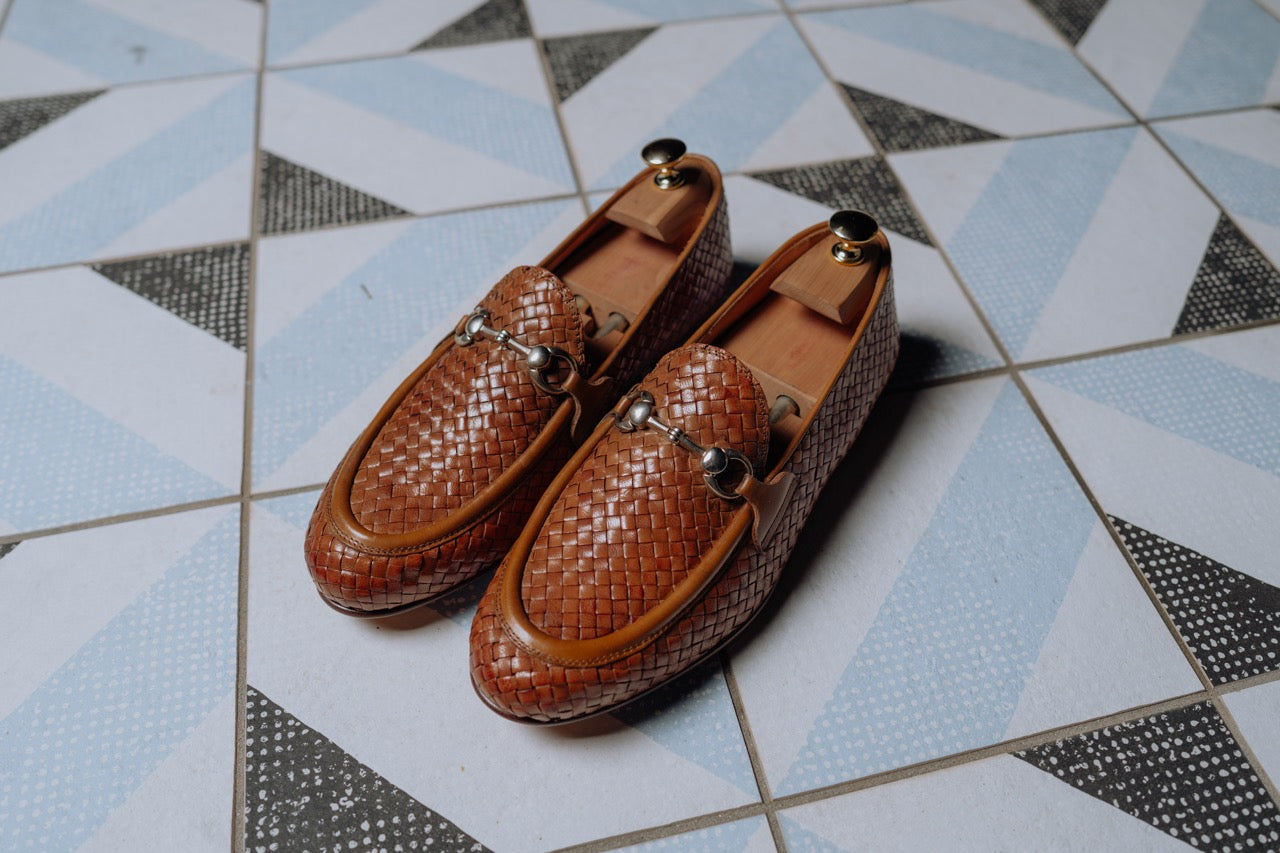 Mocassino Intrecciato Cognac