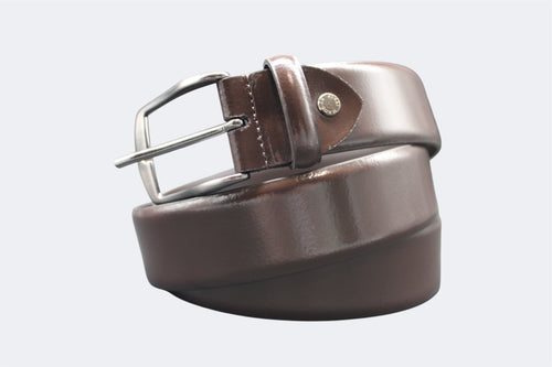 Cintura in Vitello Abrasivato – Nero, Blu e Testa di Moro