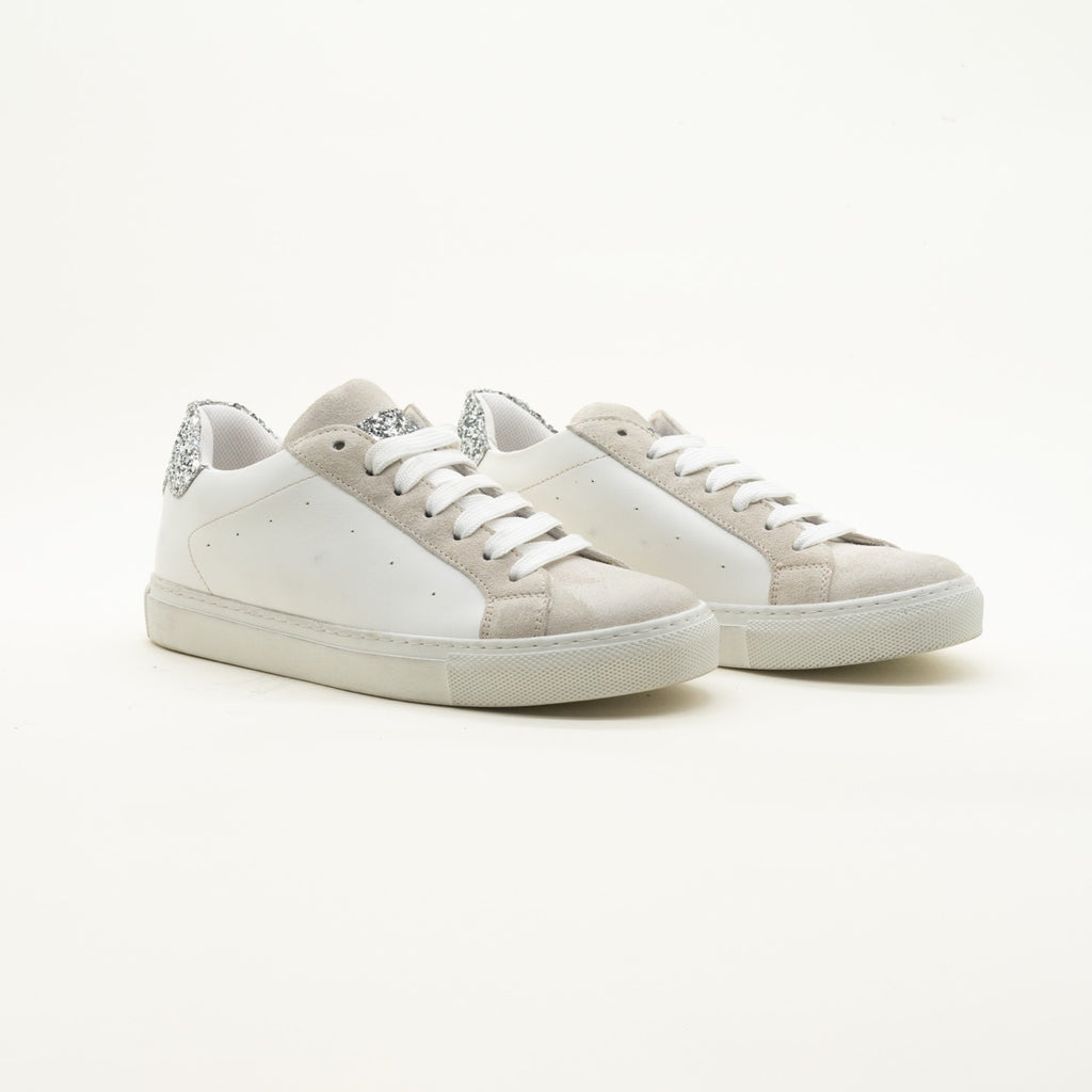 Sneaker PL bianco/argento